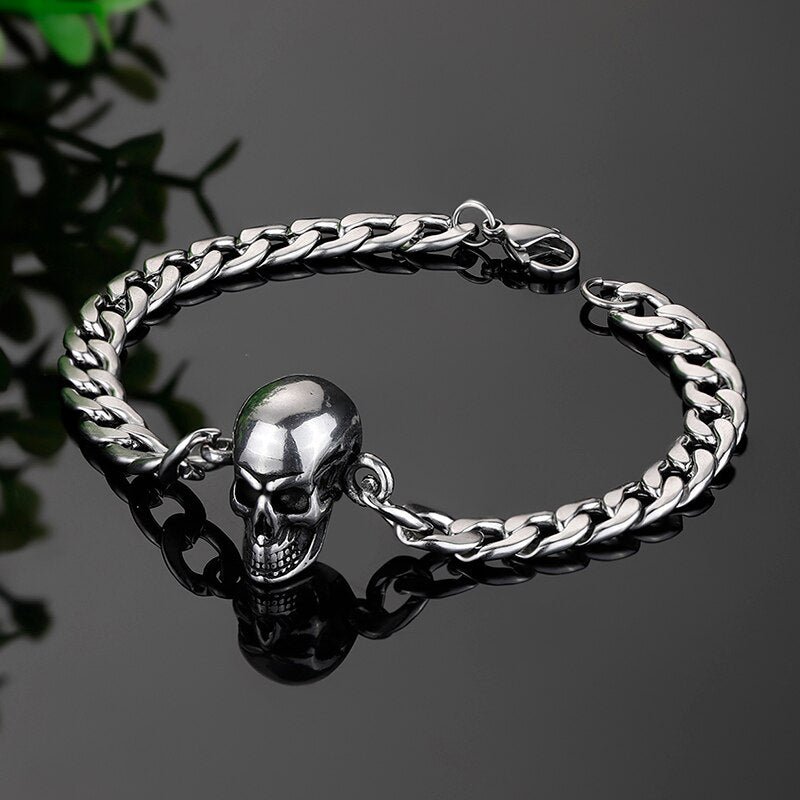 Skull Cuban Bracelet - Chrome Cult