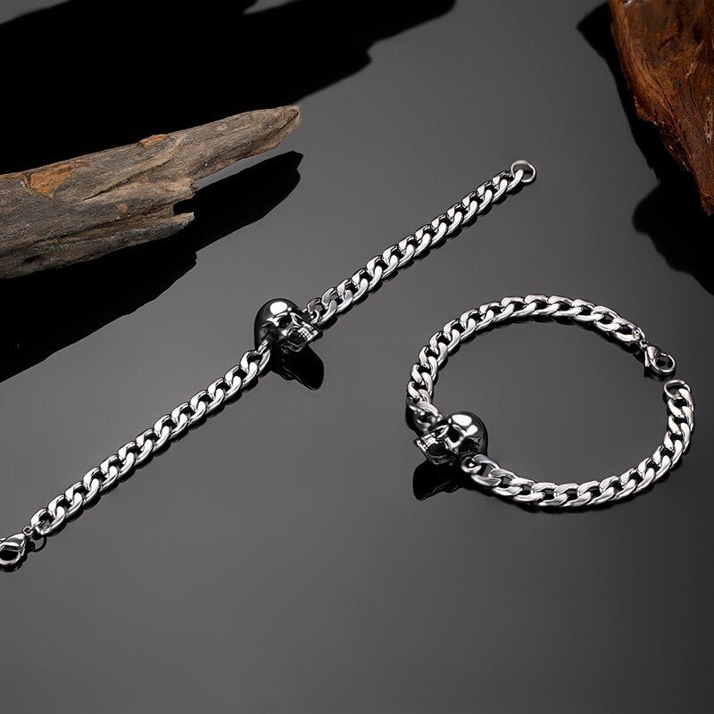 Skull Cuban Bracelet - Chrome Cult