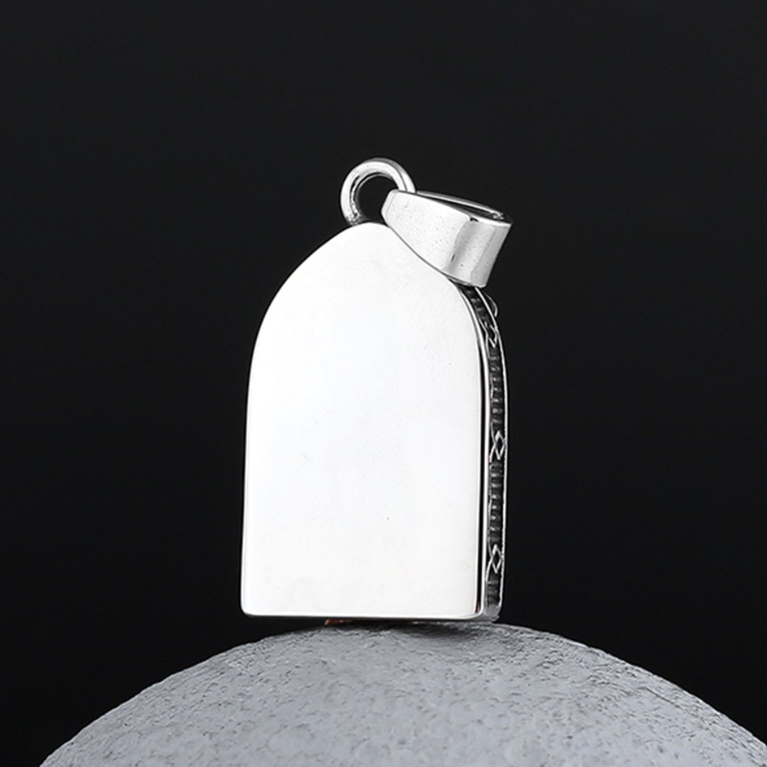 Skull Epoxy Tombstone Pendant - Chrome Cult