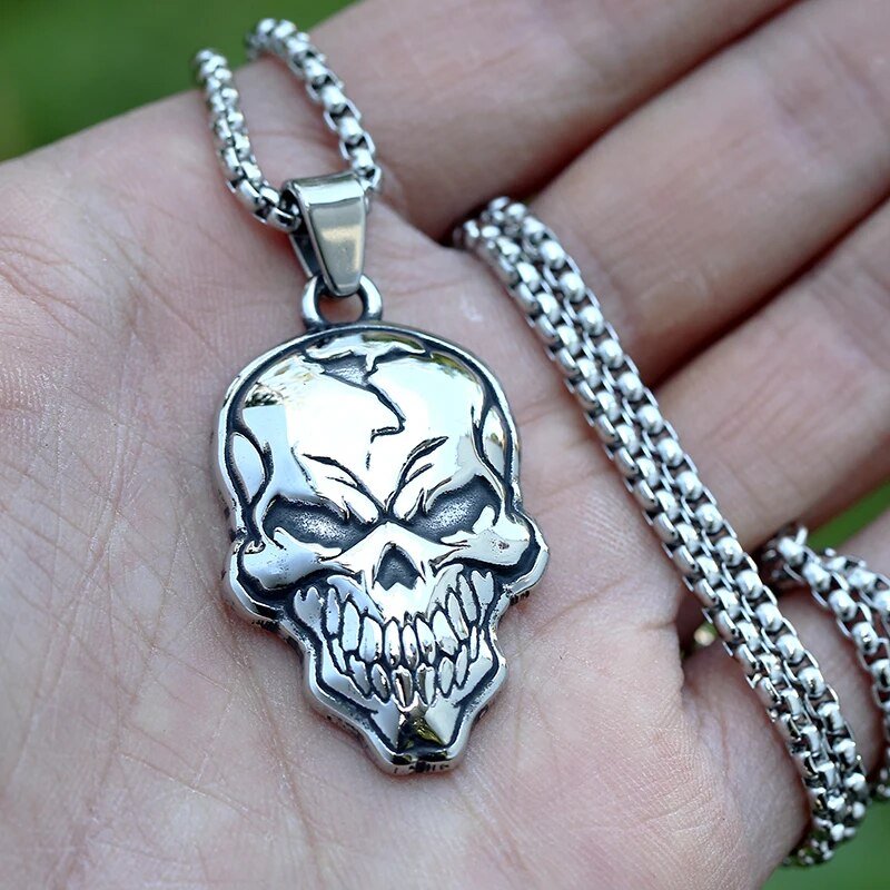 Skull For A Head Pendant - Chrome Cult