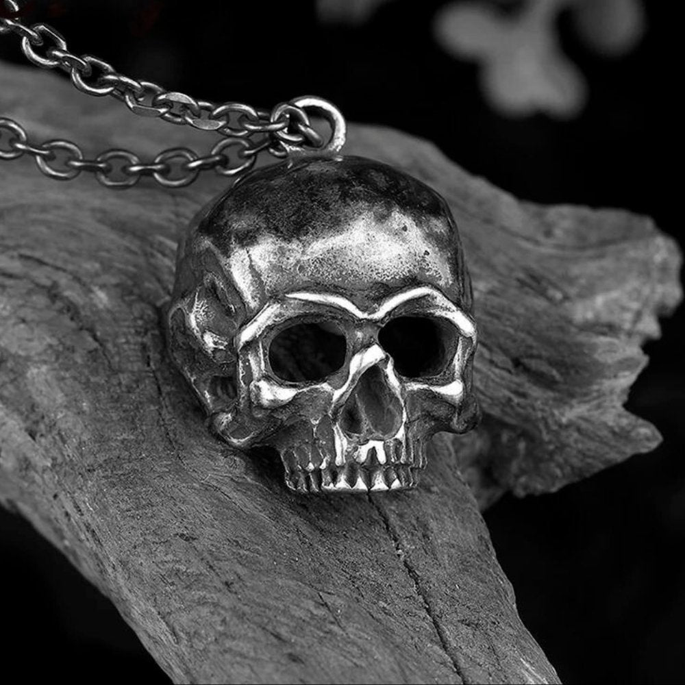 Skull Of Haunted Hill Pendant - Chrome Cult