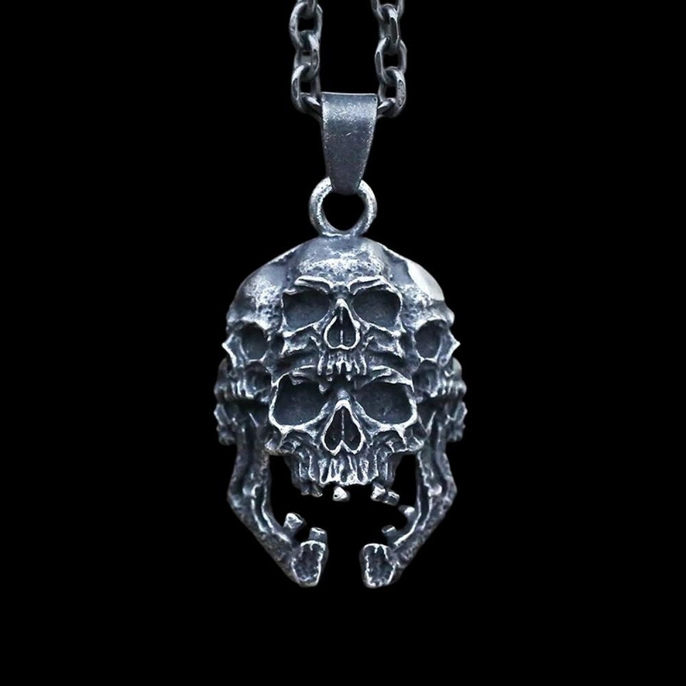 Skulls Of The Dead Pendant - Chrome Cult