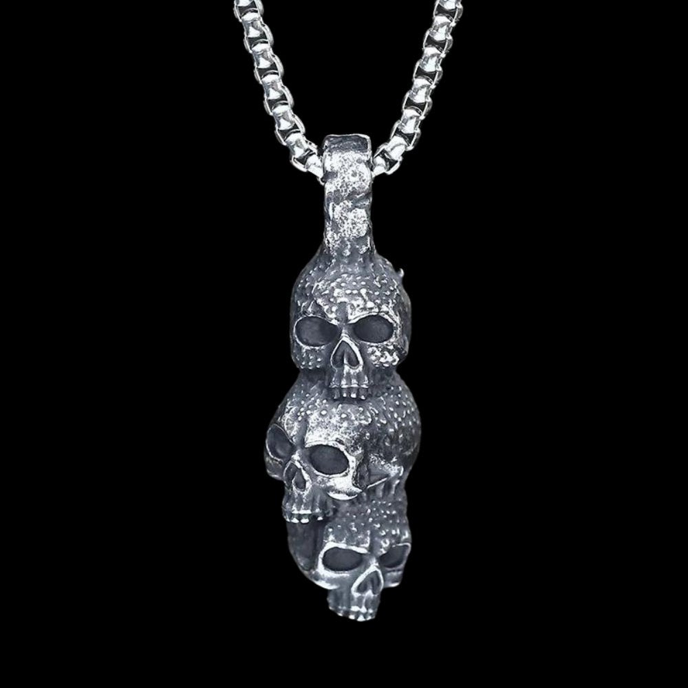 Skulls Of The Triplets Pendant - Chrome Cult