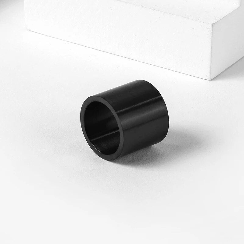 Sleek Cylinder Band Ring - Chrome Cult