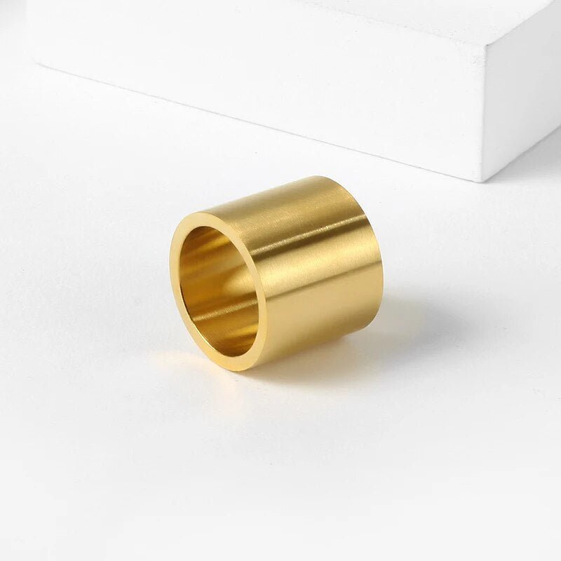 Sleek Cylinder Band Ring - Chrome Cult