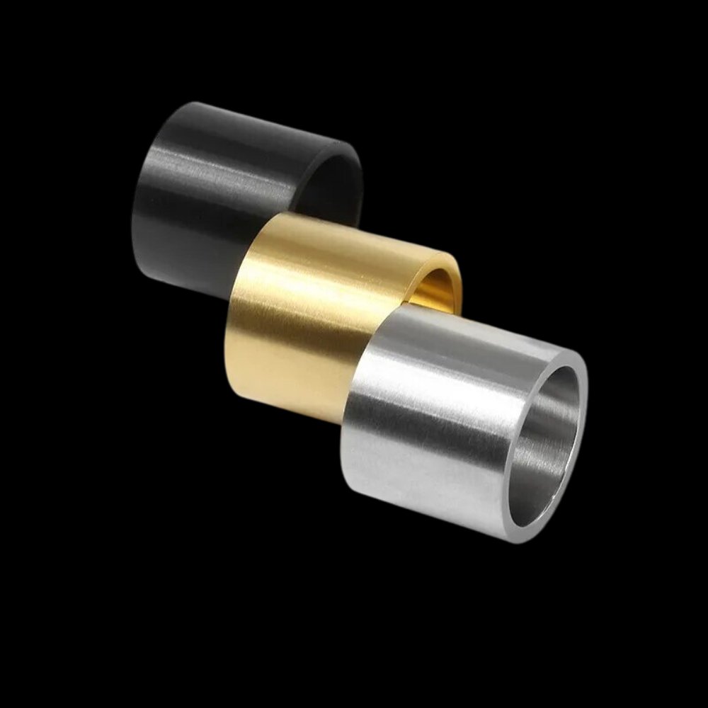 Sleek Cylinder Band Ring - Chrome Cult