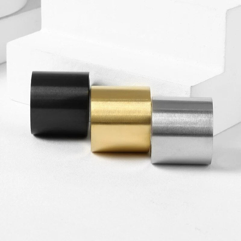 Sleek Cylinder Band Ring - Chrome Cult
