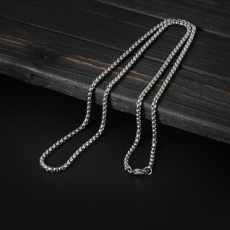 Snake & Gem Key Pendant - Chrome Cult