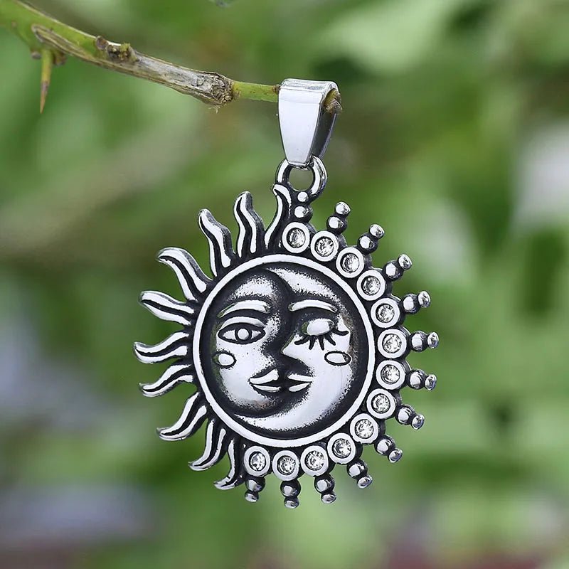 Sol And Luna Sun and Moon Pendant - Chrome Cult