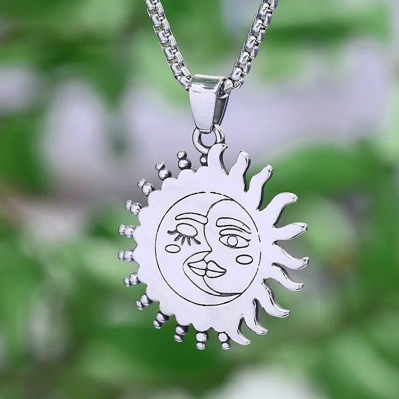 Sol And Luna Sun and Moon Pendant - Chrome Cult