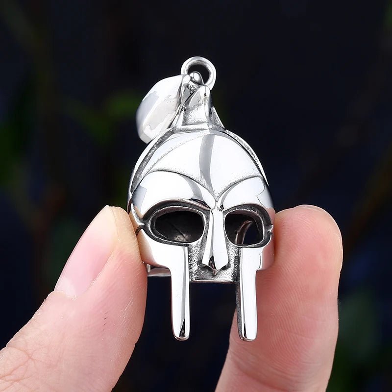 Spartan Warrior Helmet Pendant - Chrome Cult