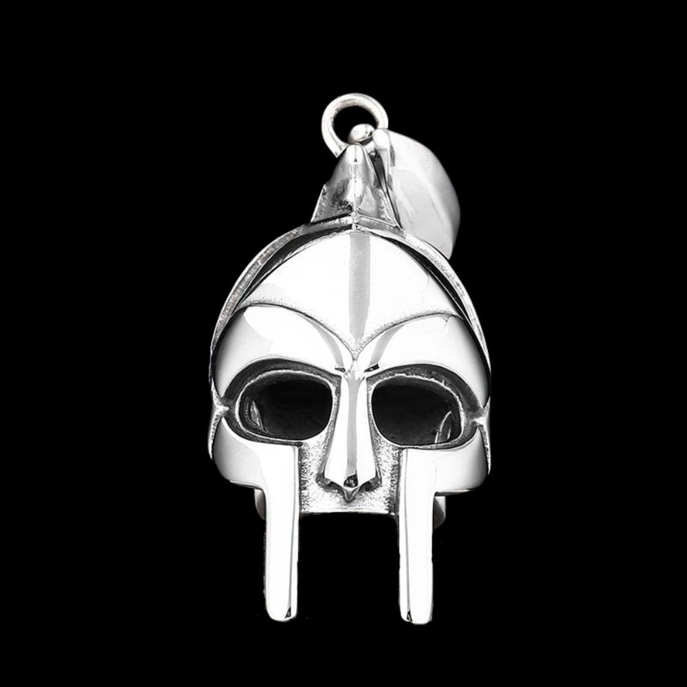 Spartan Warrior Helmet Pendant - Chrome Cult