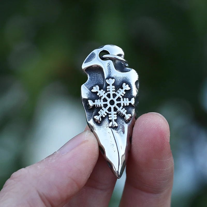 Spear Of Helm Of Awe Pendant - Chrome Cult