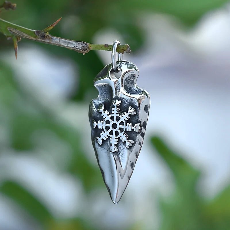 Spear Of Helm Of Awe Pendant - Chrome Cult