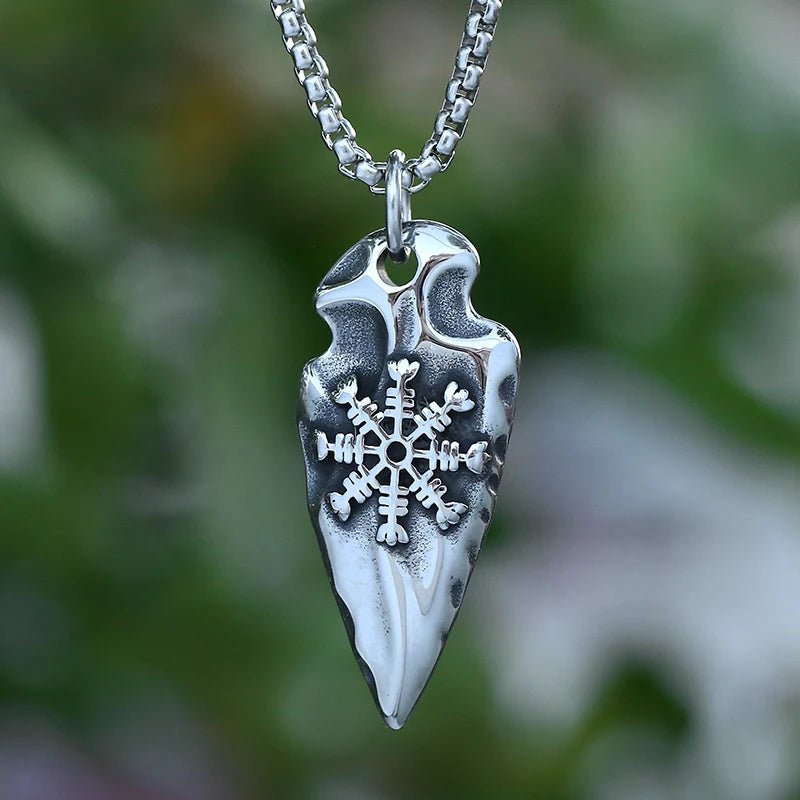 Spear Of Helm Of Awe Pendant - Chrome Cult