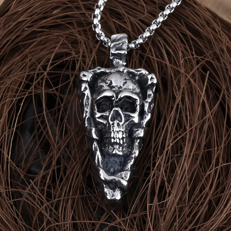 Spear Of The Skull Pendant - Chrome Cult