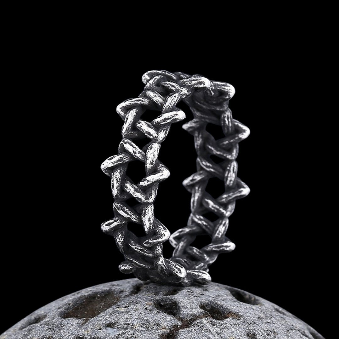 Star Of David Eternity Ring - Chrome Cult