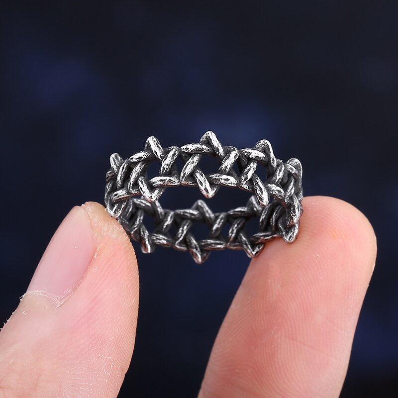Star Of David Eternity Ring - Chrome Cult