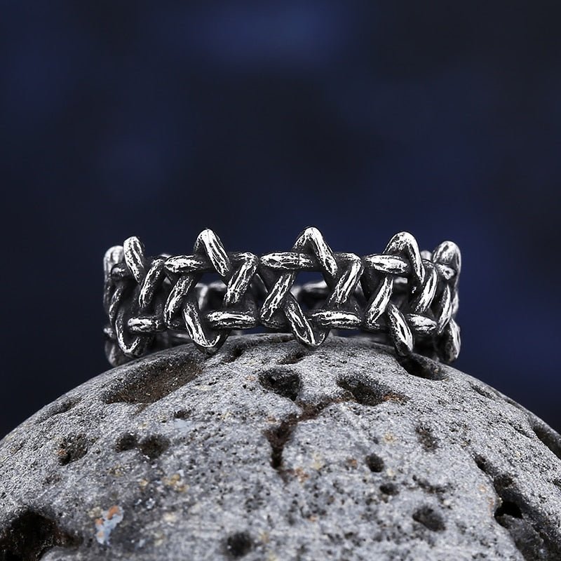 Star Of David Eternity Ring - Chrome Cult