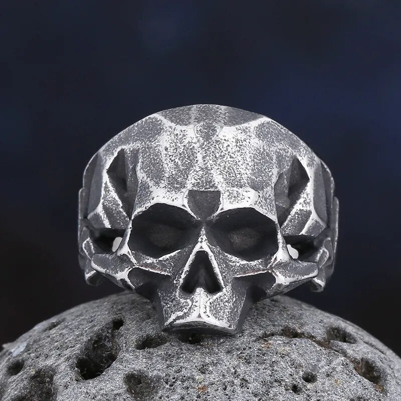 Stone Skull Ring - Chrome Cult