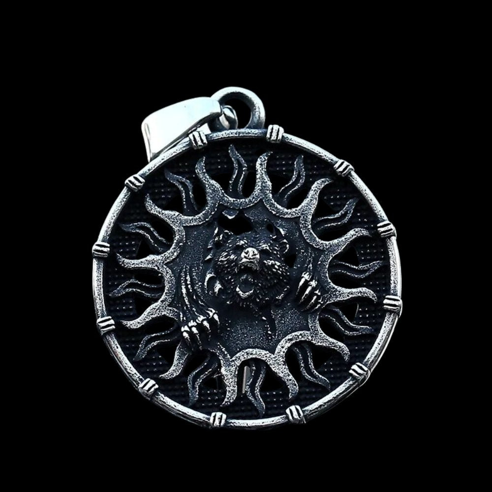 Sun Bear Pendant - Chrome Cult