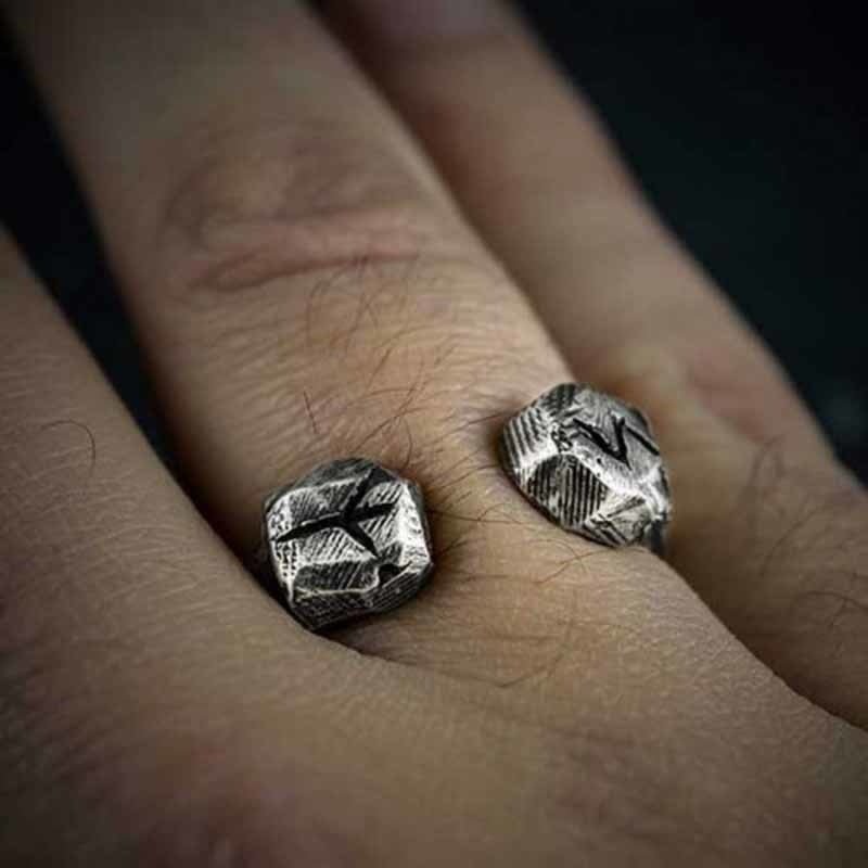 Sun & Protection Viking Rune Ring - Chrome Cult