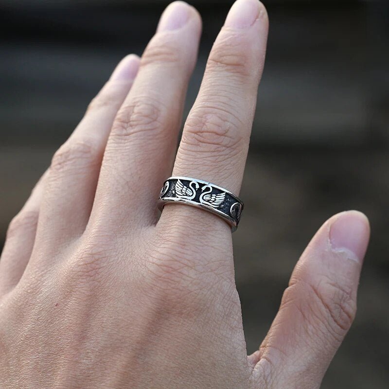 Swan's Eternal Love Ring - Chrome Cult