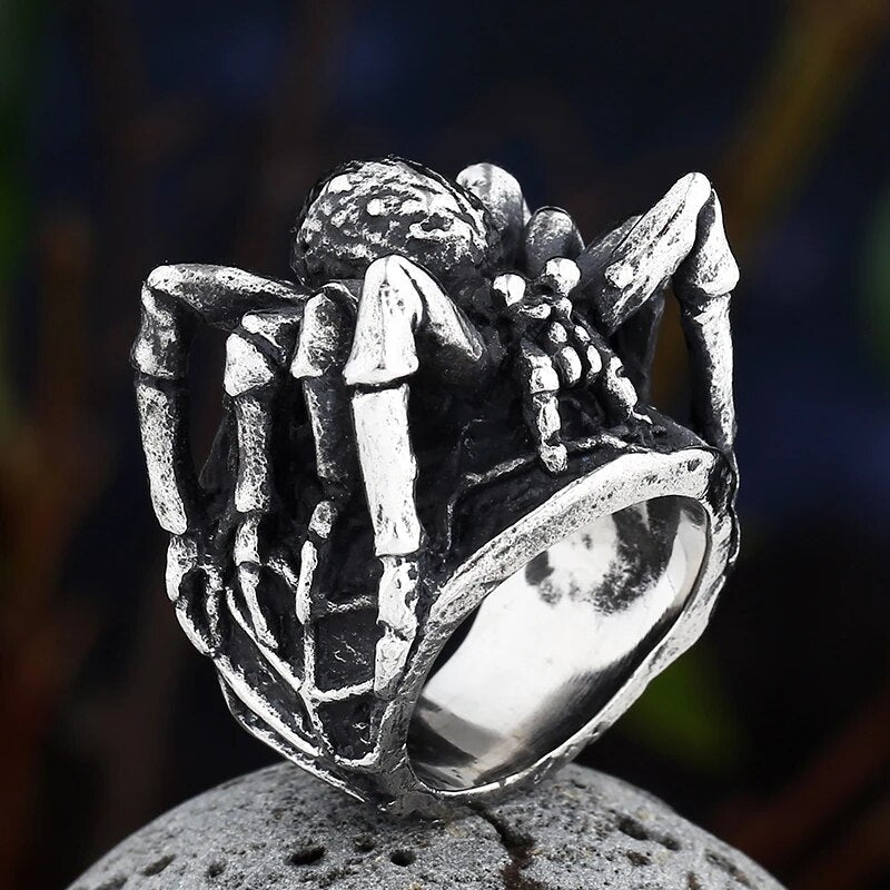 Tarantula Spider Ring - Chrome Cult