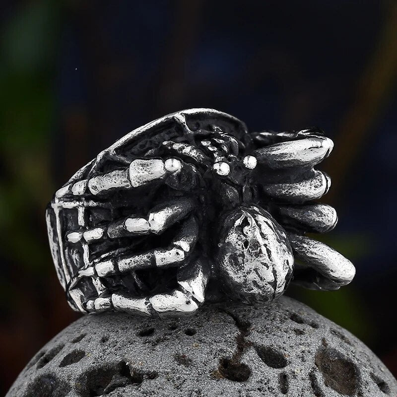 Tarantula Spider Ring - Chrome Cult