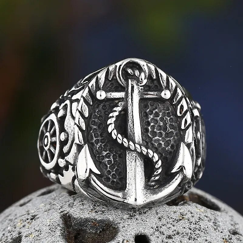 The Anchor Of The Black Pearl Ring - Chrome Cult