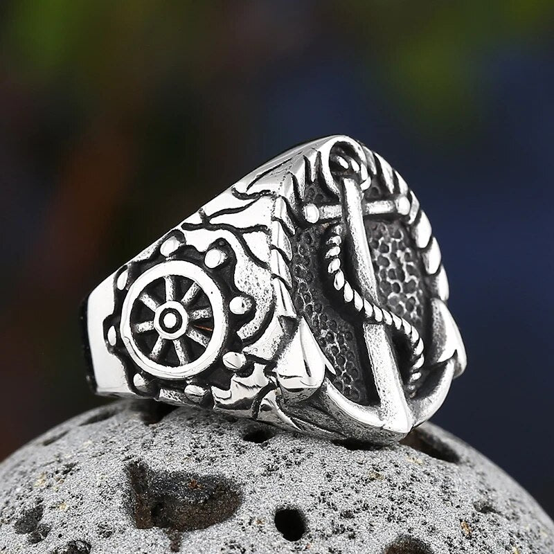 The Anchor Of The Black Pearl Ring - Chrome Cult