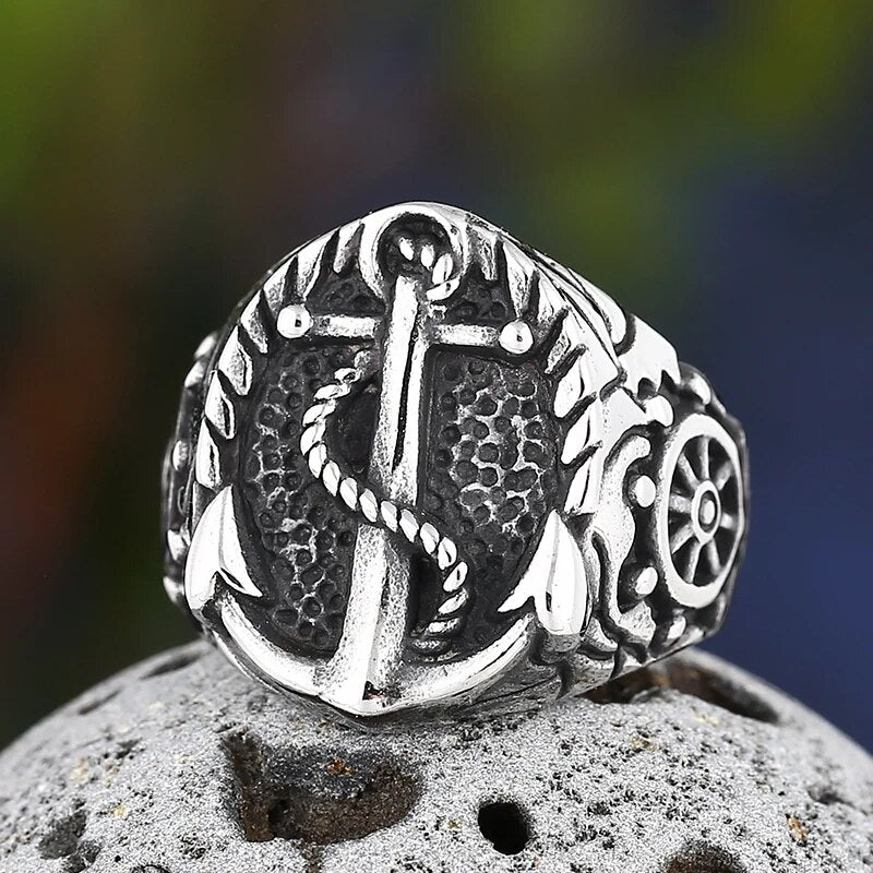 The Anchor Of The Black Pearl Ring - Chrome Cult