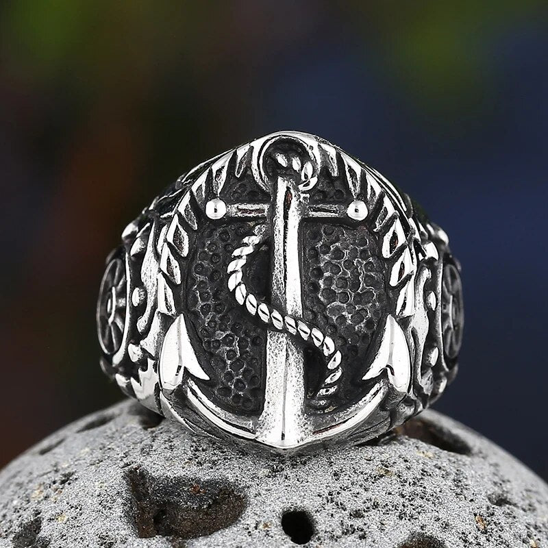 The Anchor Of The Black Pearl Ring - Chrome Cult
