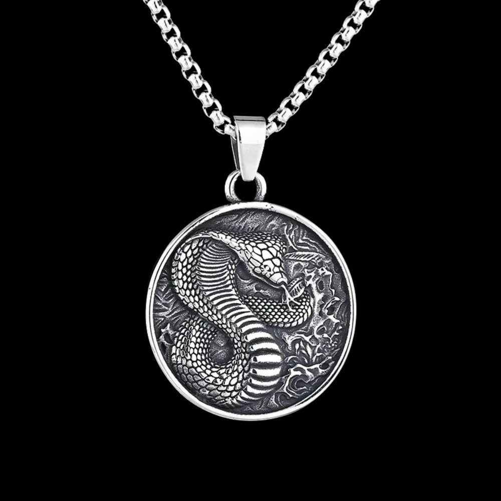 The Battle Of The Cobra Snake Pendant - Chrome Cult