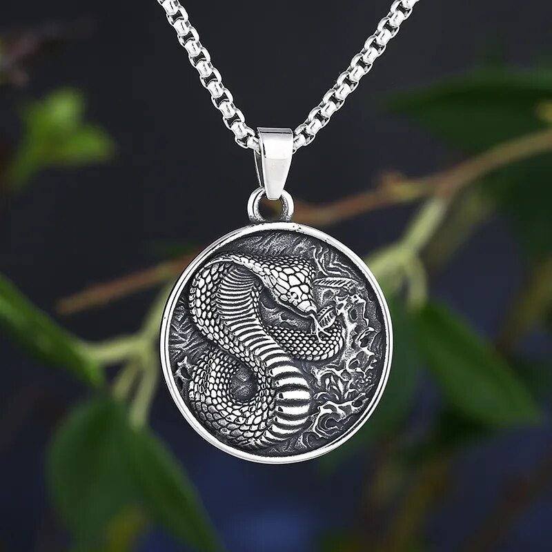 The Battle Of The Cobra Snake Pendant - Chrome Cult