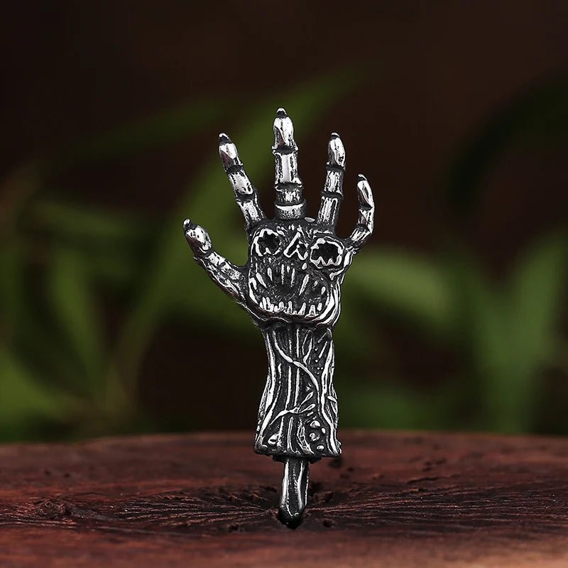 The Conjuring Hand Pendant - Chrome Cult
