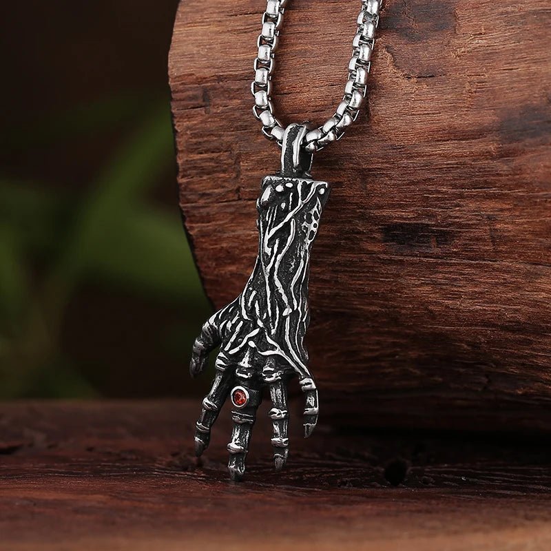 The Conjuring Hand Pendant - Chrome Cult