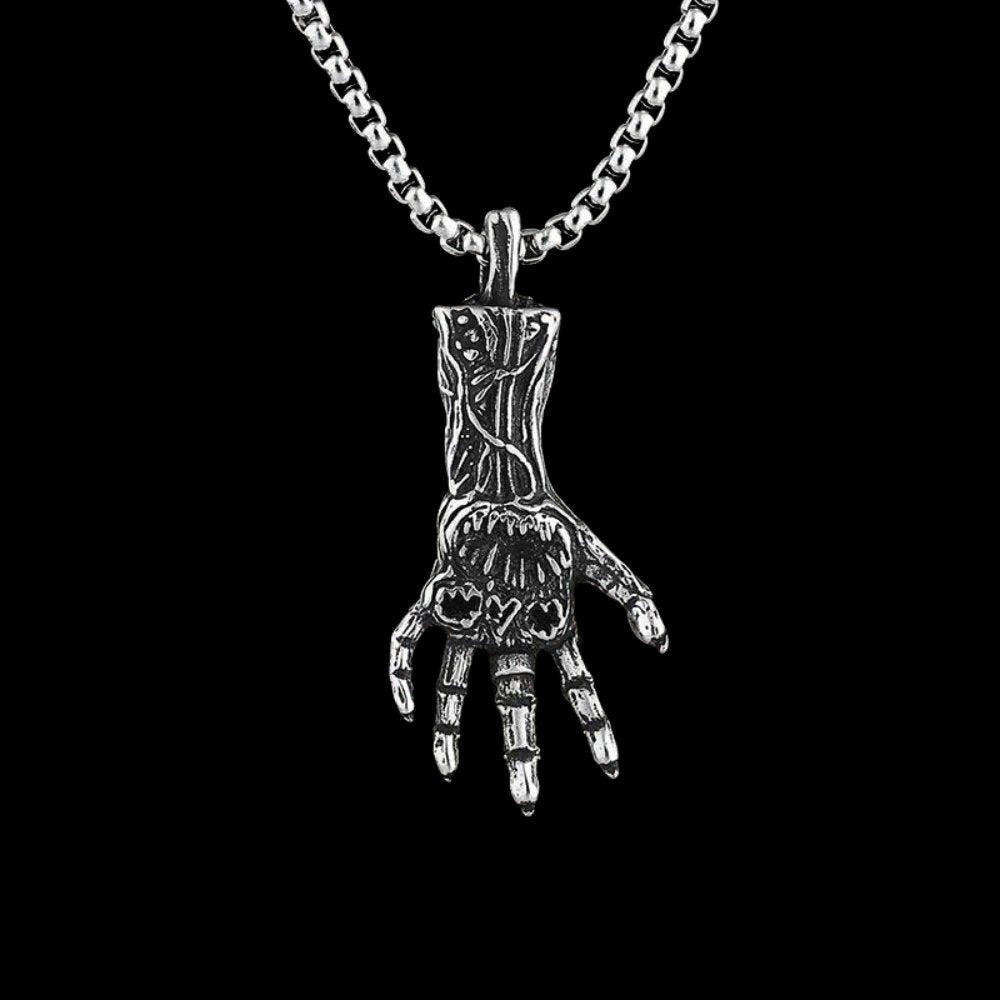 The Conjuring Hand Pendant - Chrome Cult