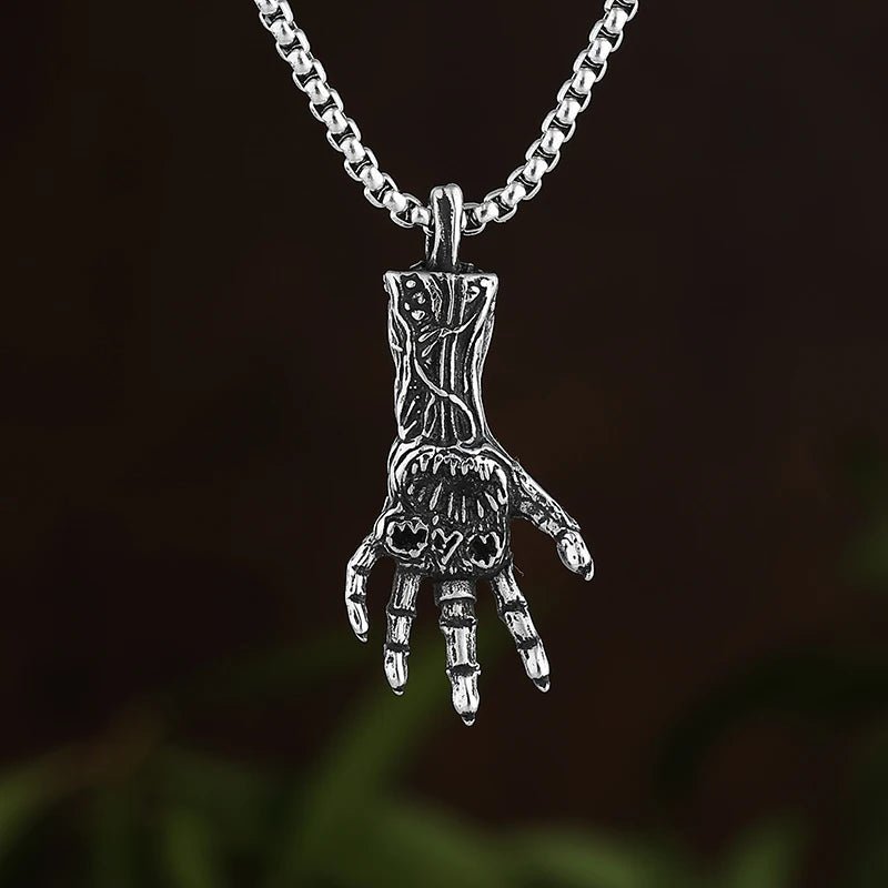 The Conjuring Hand Pendant - Chrome Cult