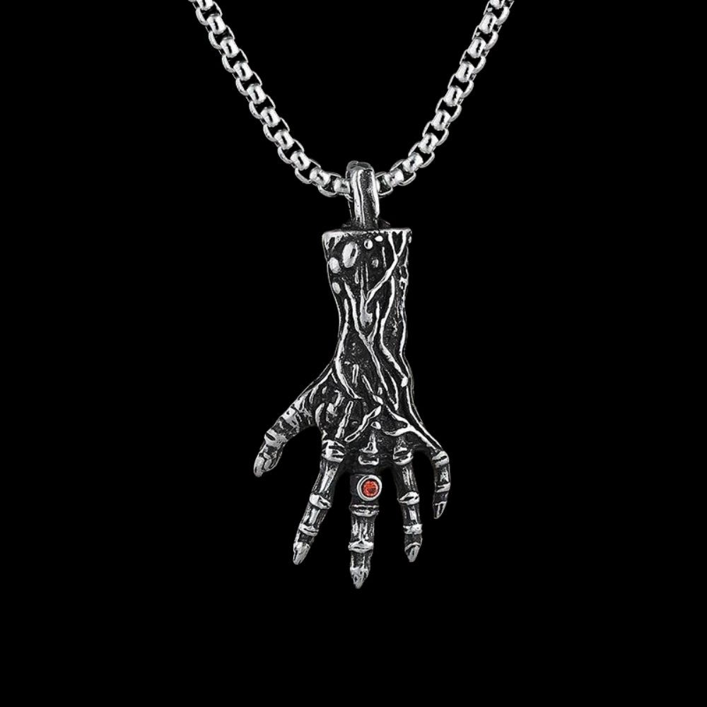 The Conjuring Hand Pendant - Chrome Cult