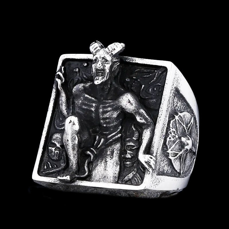 The Devil Made Me Do It Ring - Chrome Cult