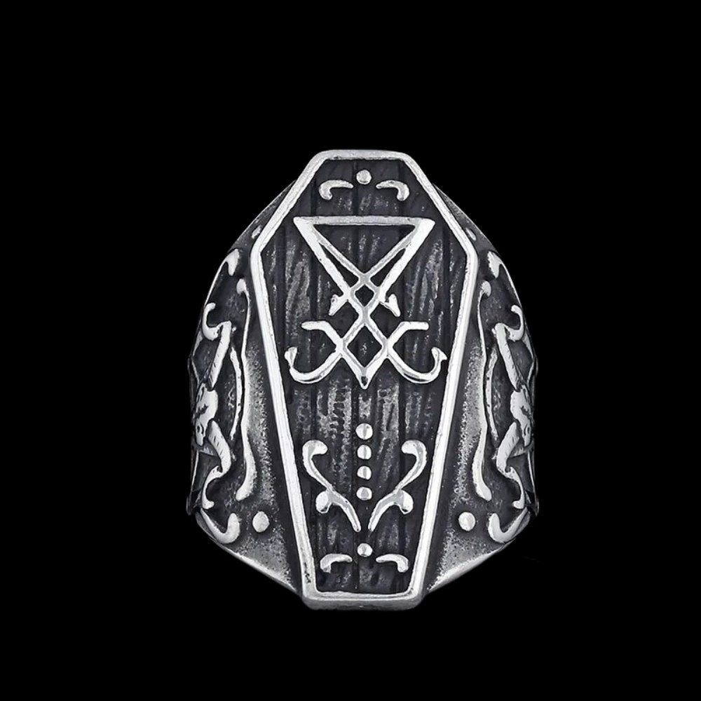 The Door To Hell Satan Ring - Chrome Cult