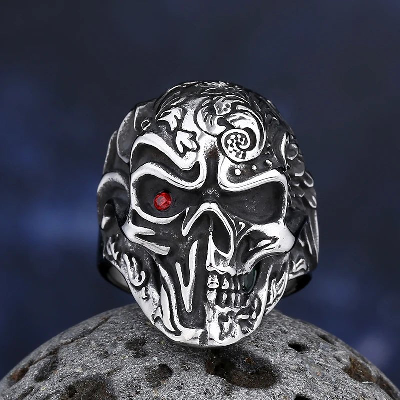 The Terminator Red Soul Destroying Eye Ring - Chrome Cult