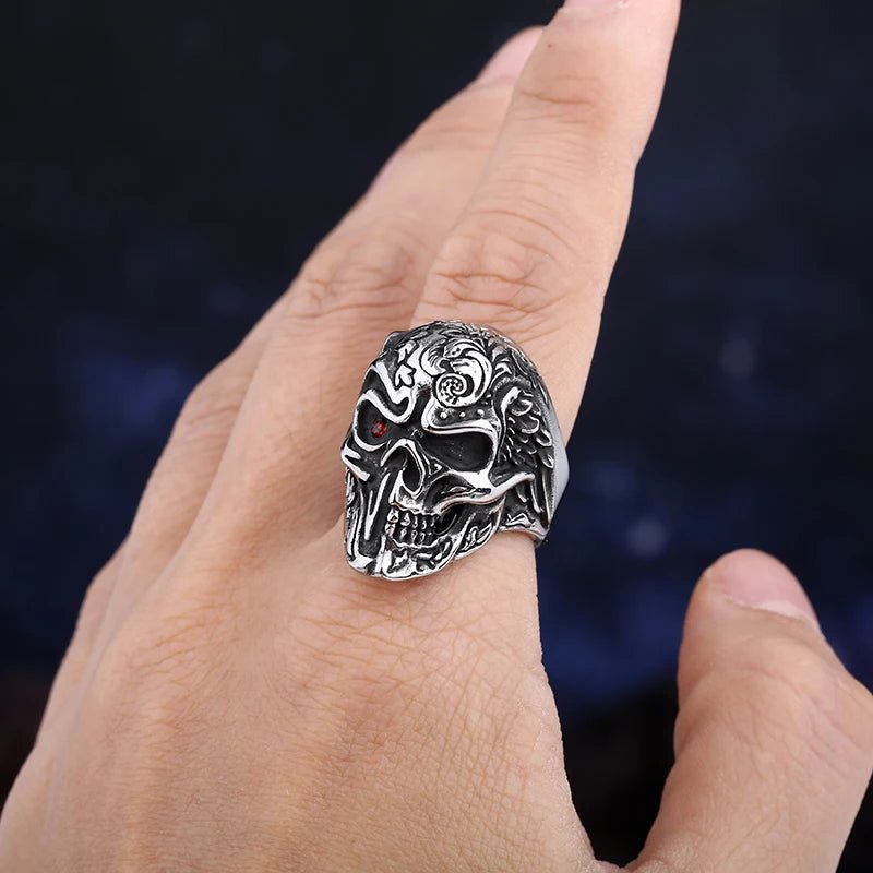 The Terminator Red Soul Destroying Eye Ring - Chrome Cult