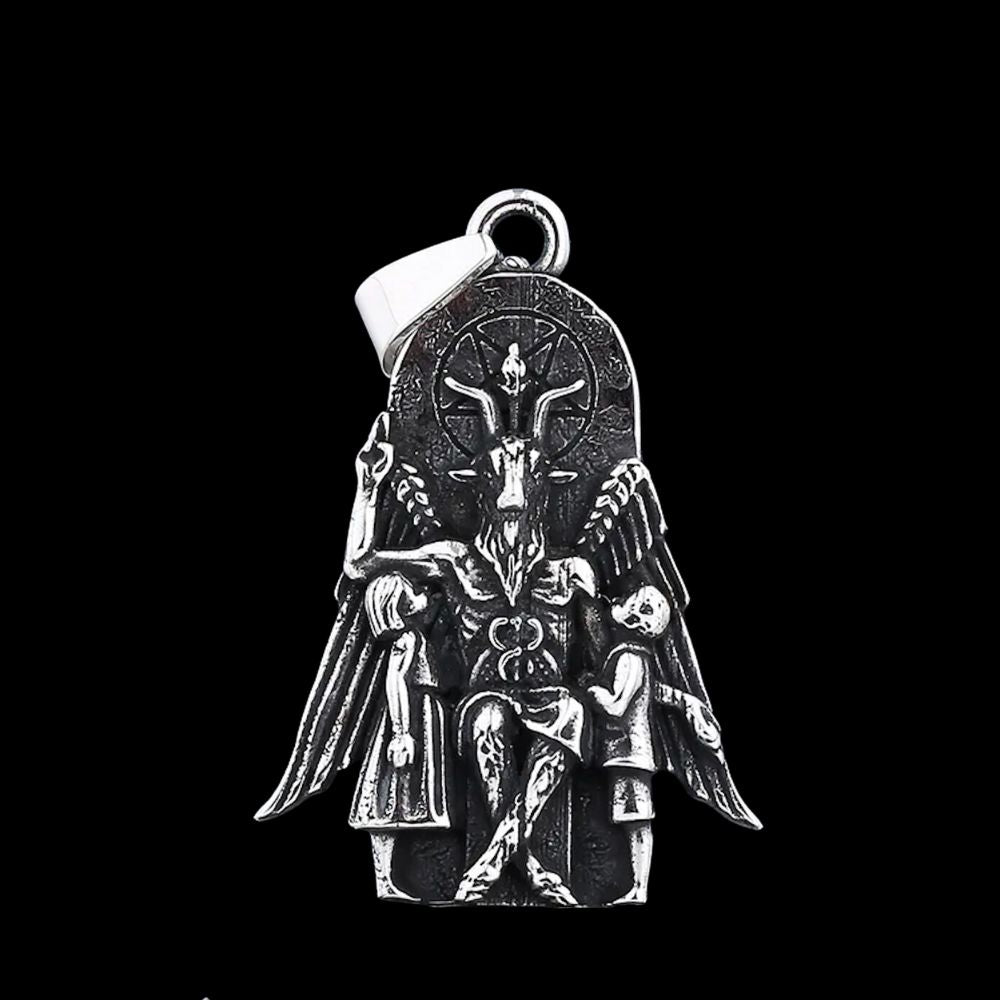 The Throne Of The Baphomet Pendant - Chrome Cult