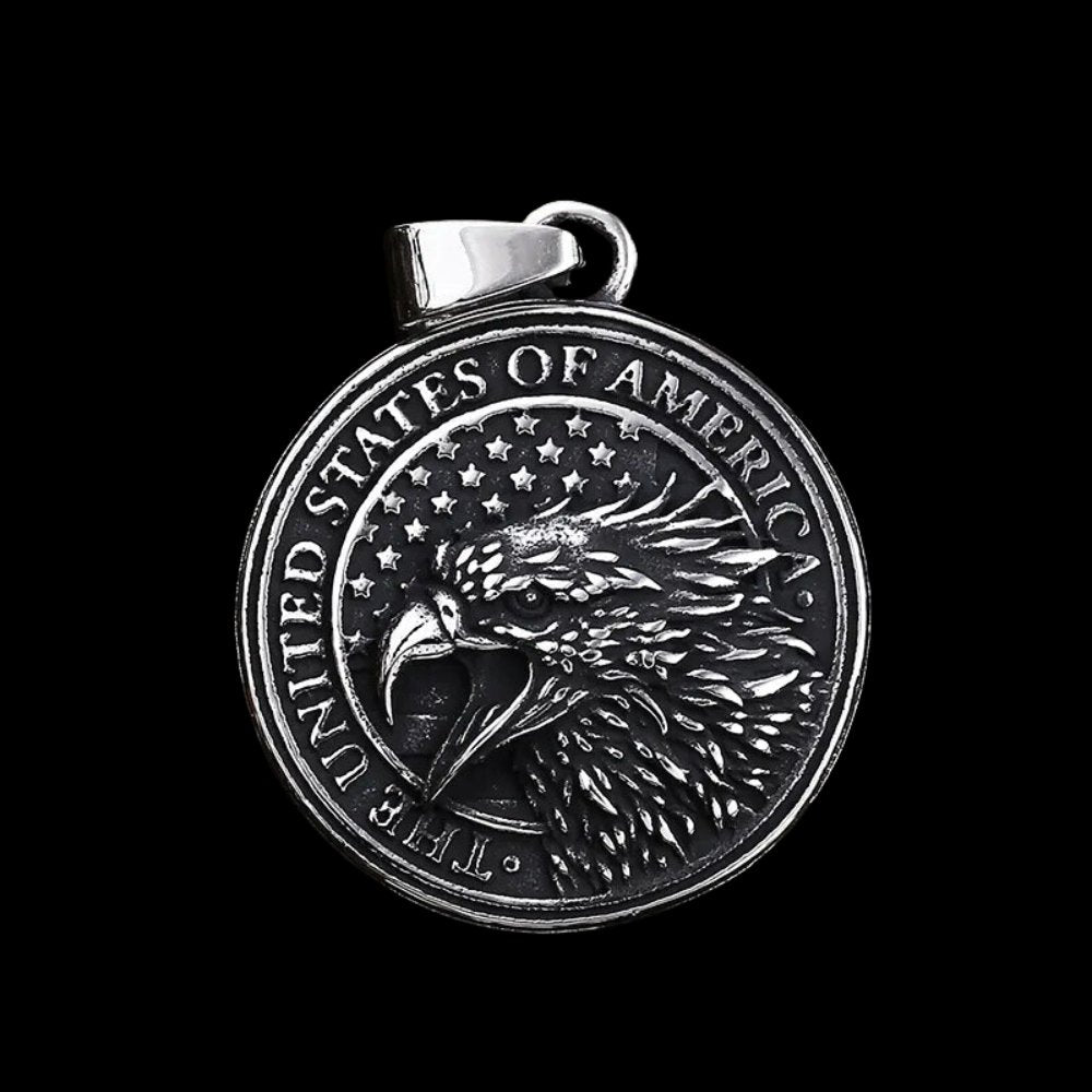 The United States of America Eagle Pendant - Chrome Cult