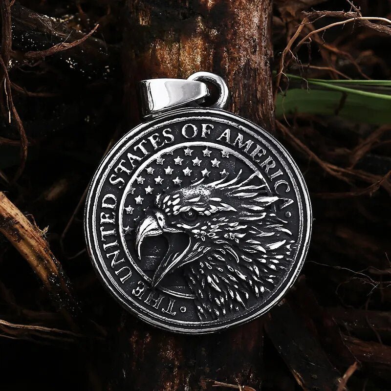 The United States of America Eagle Pendant - Chrome Cult