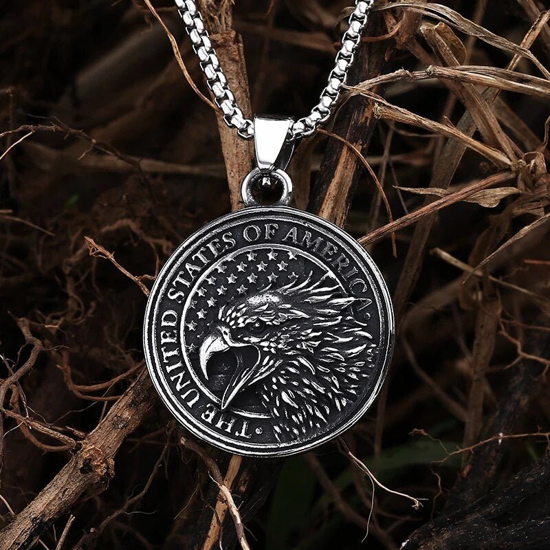 The United States of America Eagle Pendant - Chrome Cult