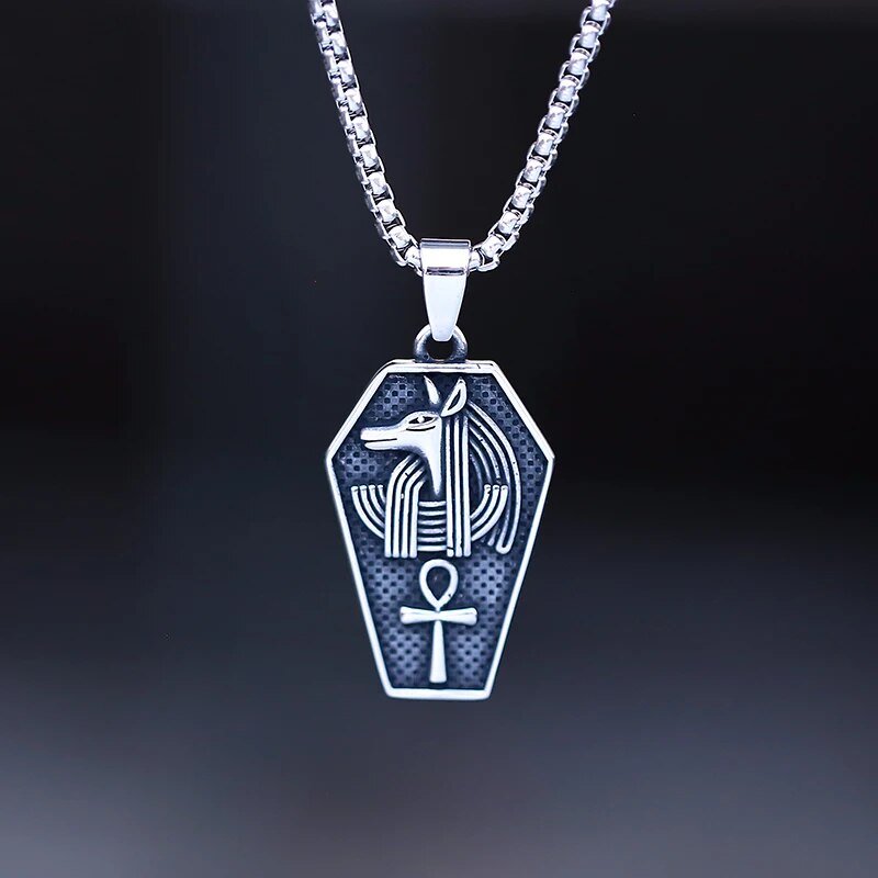 Tomb Of Anubis Cross Pendant - Chrome Cult