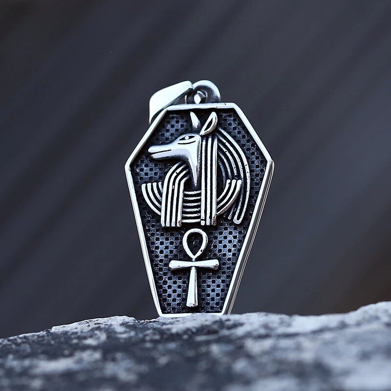 Tomb Of Anubis Cross Pendant - Chrome Cult